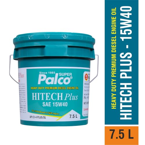 Image of PALCO Hitech Plus 15W40 Diesel Engine Oil 7.5 Litre for Heavy Duty Cars, Commercial Vehicles & Turbocharged Diesel Engines, EGR Compatible