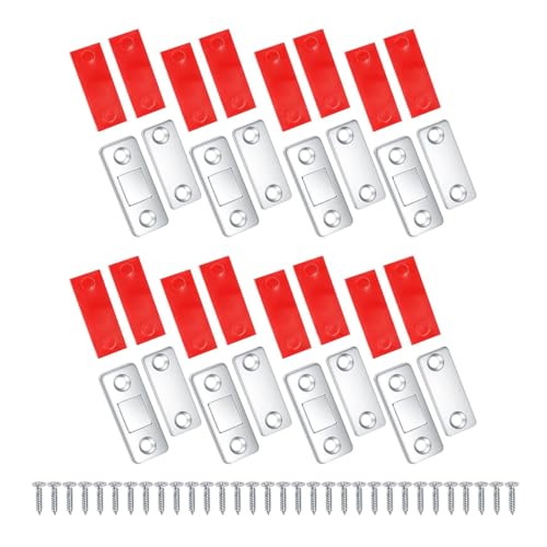 12 Pack Cupboard Door Magnetic Catch, Ultra Thin Adhesive Drawer Magnets Catches for Kitchen Cabinet Magnet Latch Closure Small Wardrobe Sliding Door Closet