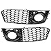 pour calandre antibrouillard audi a4 b8 Yctze 2pcs couvertures d'antibrouillard, grille de maille de cadre de lampe d'ABS adaptée pour A4 B8 2009-2011(Noir)