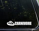 Carnivore (Steak) - 8-3/4' x 1-1/2' - Vinyl Die Cut Decal/Bumper Sticker for Windows, Cars, Trucks,...