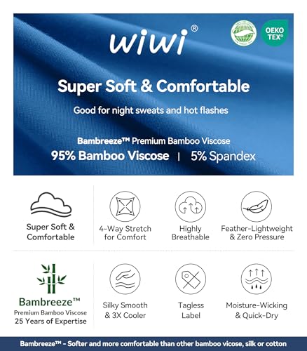 Image of WiWi Viscose from Bamboo Pajamas Set for Women Super Soft Short Sleeve Cooling Summer Plus Size Pjs Sets Sleepwear S-4X