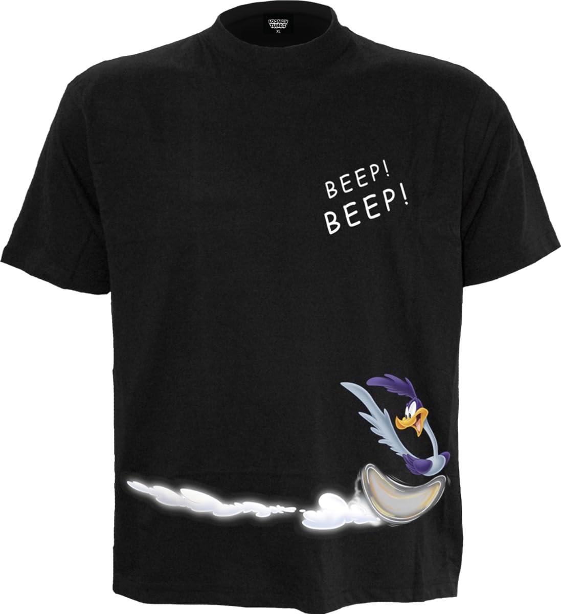 Spiral Unisex Black Looney Tunes - Coyote - Beep Beep - T-Shirt - S
