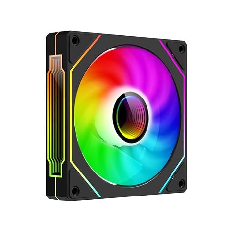 UPSIREN 140mm CASE 冷却ファン、コンピューターケースファン、4ピン PWM PCファン、厚さ25mm、1200/2500RPM速度、40/65CFM、サイレントCPU冷却ファン(1個、ブラック、14cm)
