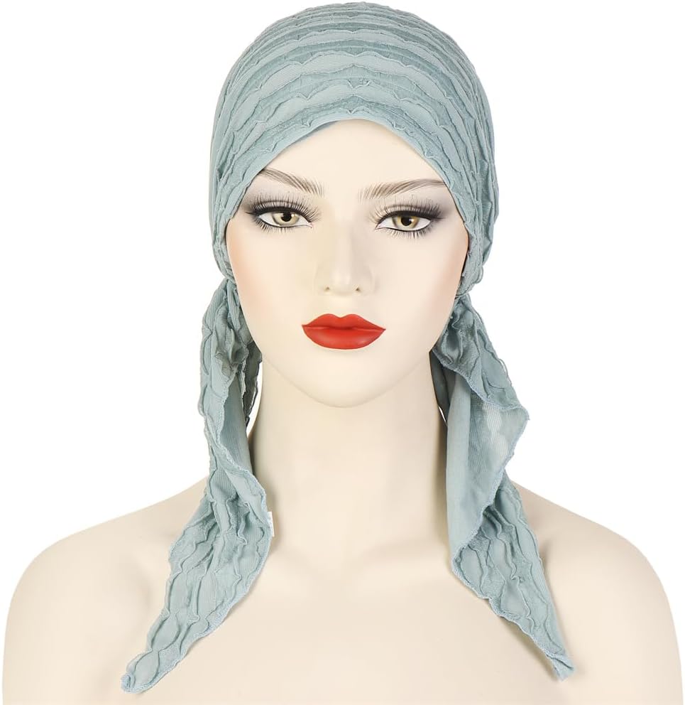 Pre Tied Chemo Head Scarf for Women Turban Headwear Hats Bandana Headwrap Caps for Cancer Hair Loss Cover - Image 2