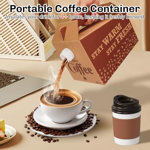 image for INPARALLUV 10 Pack Disposable Coffee Box Dispensers Coffee to Go Drink