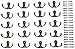 Utility Hooks Mini - 20 Double Prong Bronze Hooks for Coats, Keys, Jackets, Jewelry, Hats and More