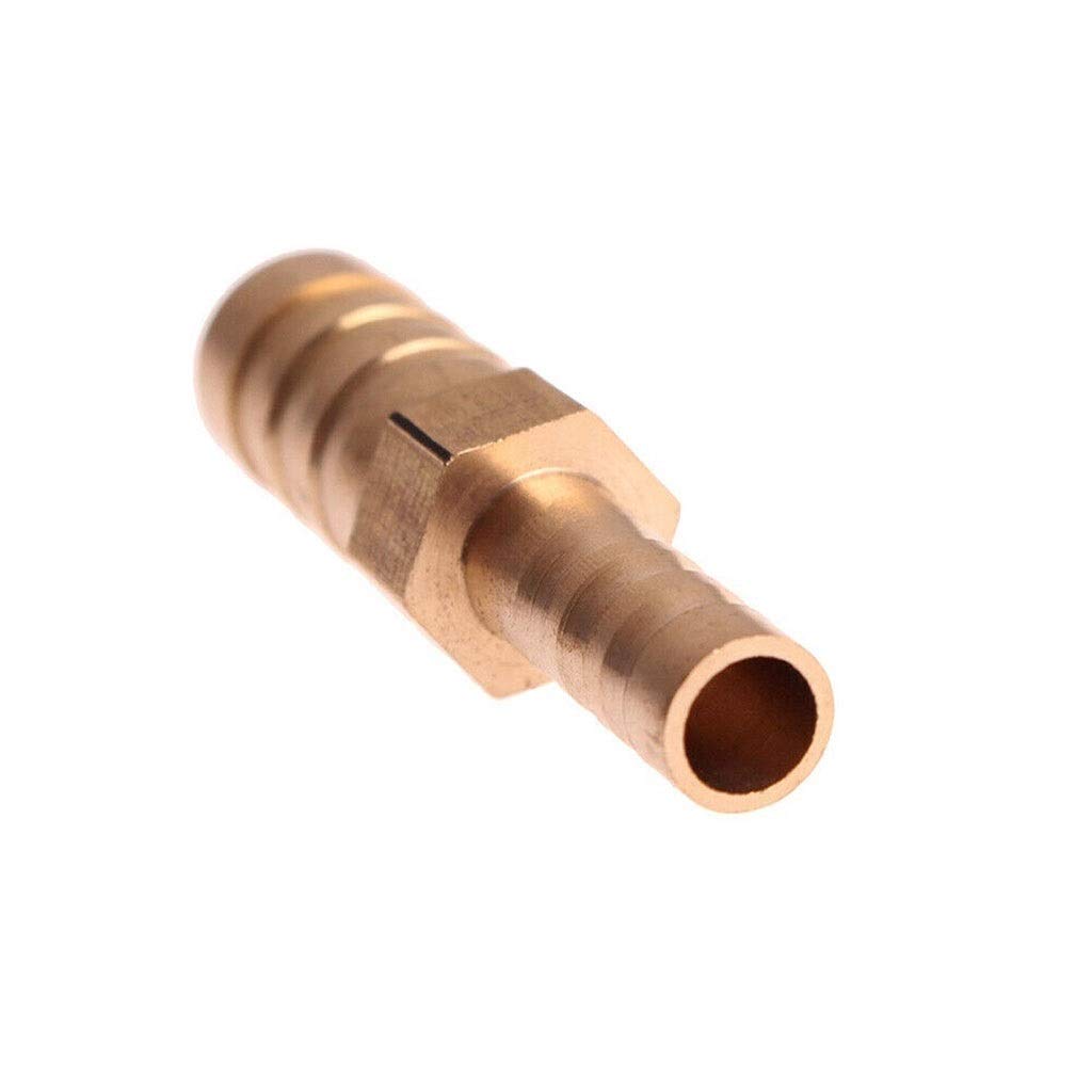 Conector de toque de manguera, Conexión de agua, púa de manguera recta reductora de 2 vías de latón, adaptador de conector de acoplador de cobre reductor de instalación de tubería de púas, f