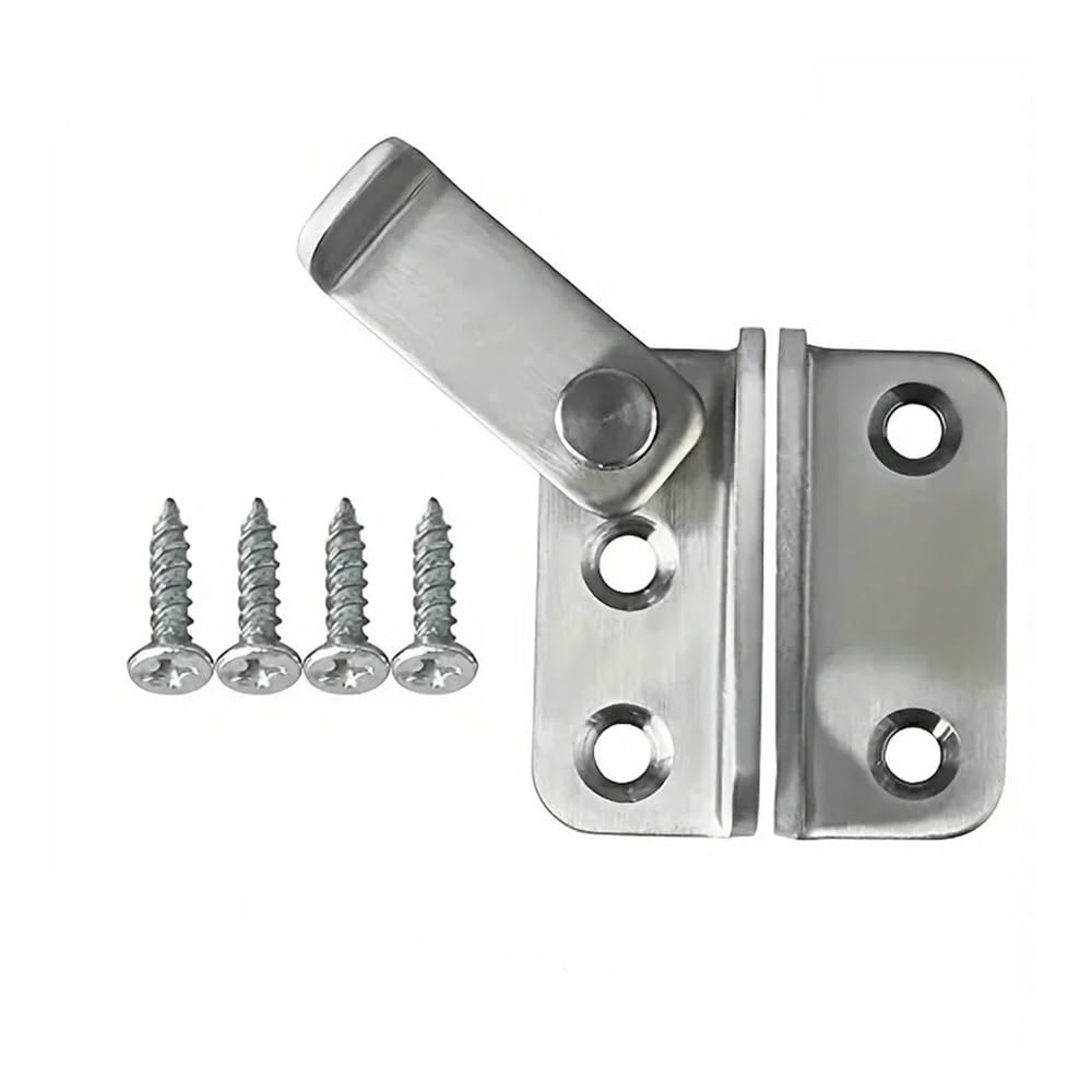 Shungong Silvery-2Pcs 2Pcs-270° Temporary Lock, Padlock-Ready, Anti-Rust, Easy Mount