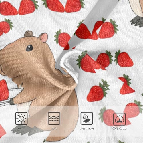 Boys' Exclusive Briefs Toddler Underwear 95% Combed Cotton Boxerbriefs 2T Capybara and Strawberry Pattern 213