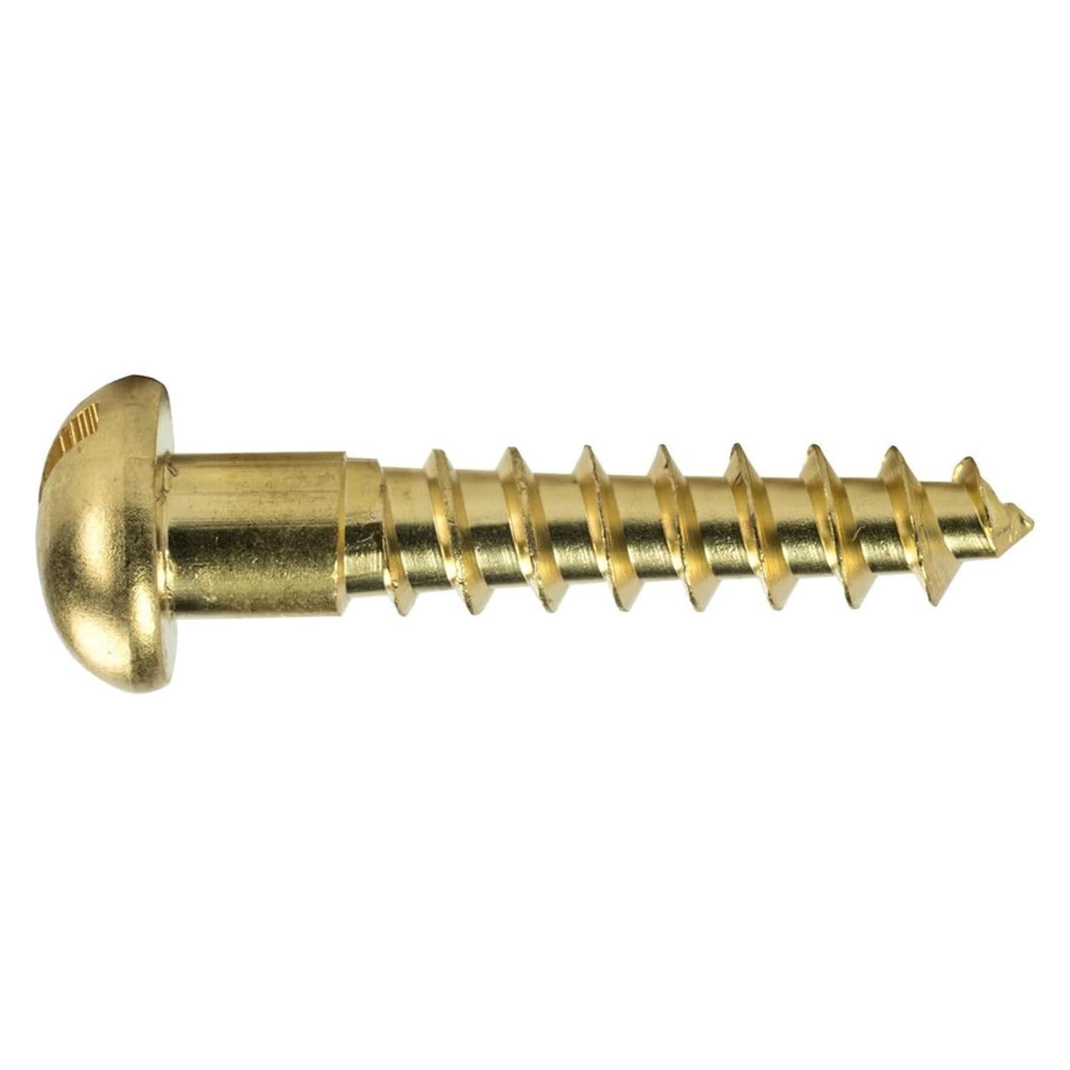 Solid Brass Round Head Wood Screws - Slotted Drive Self Tapping Multi-Purpose Fasteners for Home/DIY Woodwork​(M5 X 40mm)