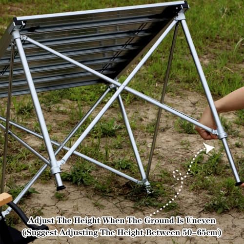 Table pliante de pique-nique portable réglable alu - 7