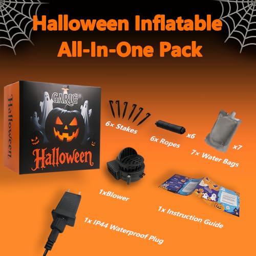 GARIG Halloween Inflatables Outdoor Decorations Lawn Holiday (7.2FT Ghost Pumpkin) - image 6