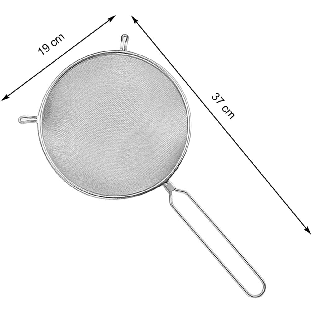 Colador de Malla Fina de Acero Inoxidable: colador de Cocina versátil de 8 Pulgadas para Fideos, arroz, harina y más