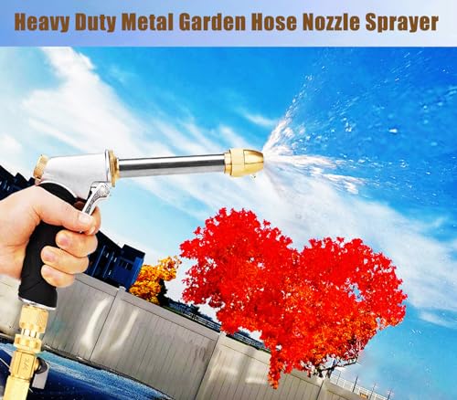 Dgesrunda GARDEN HOSE NOZZLE 001 Upgrade Garden Hose Nozzle,100% Heavy Duty Metal Spray Gun thumb #2