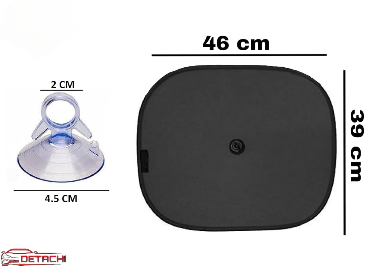 DETACHI Sun Shade + Rain Water Resistant Anti Fog Film, Anti Glare, Scratch Resistant, Protection, Universal Fit Car Accessories -View Mirror for Safe Driving- Combo Pack 2X(Oval+Square, 4XSun Shade) 4
