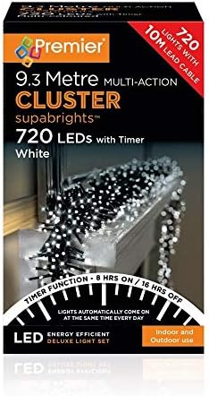 Premier Decorations - 720 Multi Action Cluster LED Lights with Timer ...