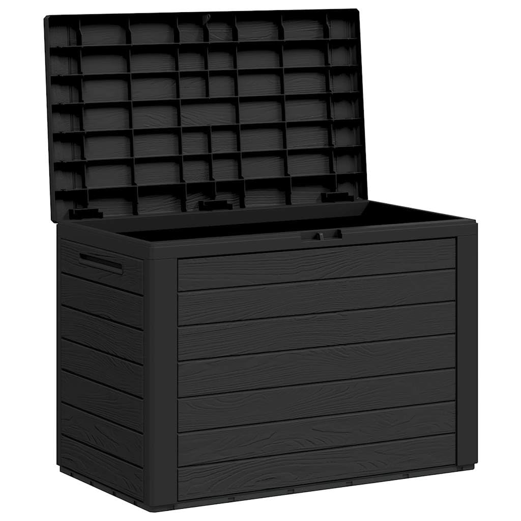 Contenitore esterno in polipropilene antracite 78 x 44 x 55 cm, capiente contenitore da giardino per cuscini, cuscini e coperte, design senza tempo per terrazza.