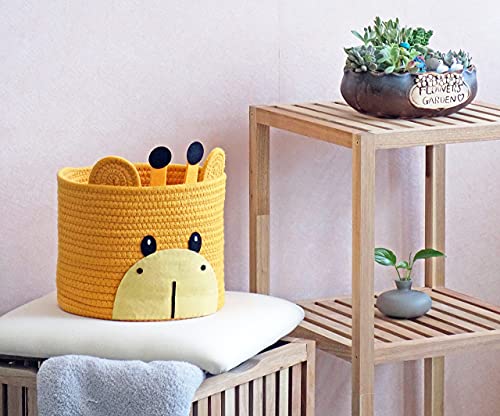 T&T Homewares Small Giraffe Baskets For Baby Diaper Organizer, Nursery Storage, Nursery Room Decor, Kids Room Organizer, Cat Dog Toy Storage #TOP4