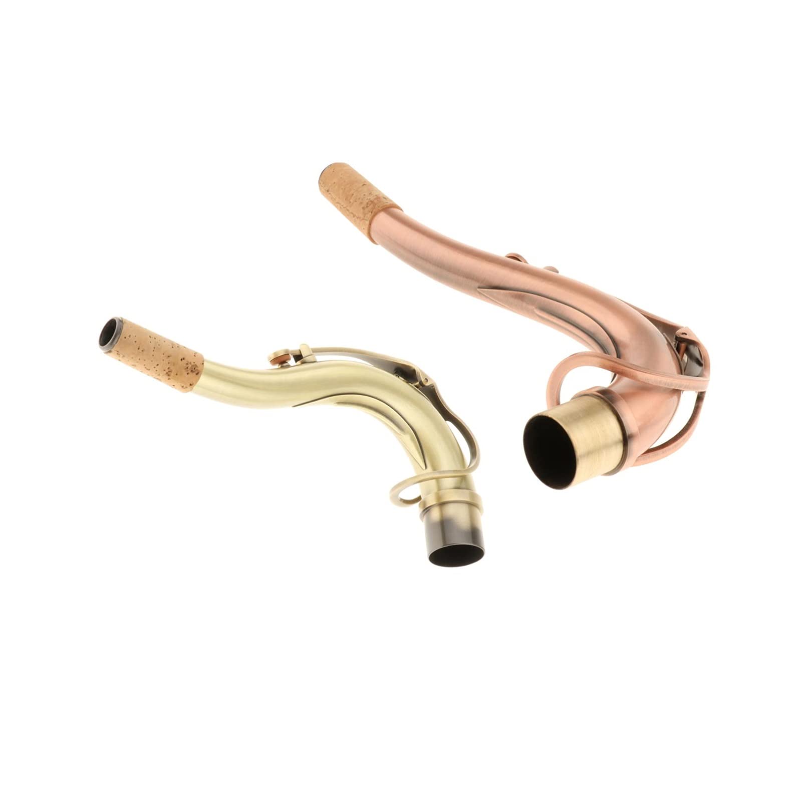 BOLZAN WZUNHUANG Kupfer-Tenor-Saxophon-Biegung-Hals-Sax-Holzwind-Instrumenten-Zubehörteile (Color : Gold)
