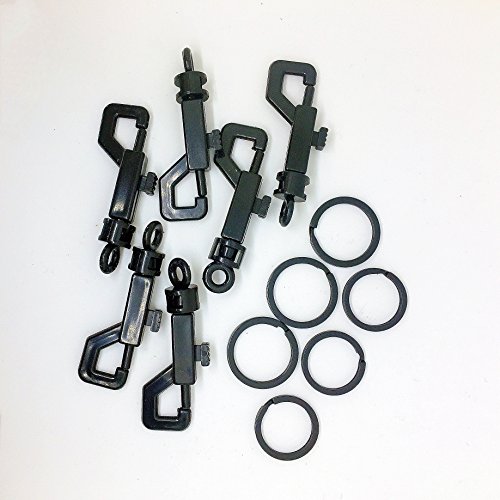 3 Pcs Swivel Snap Bolt Keychain Clips Keychain Hooks. Lightweight & Durable Clasp With Hook For Keys, Key Chains, Tags And Lanyards. 2.75"X0.83" Plastic Spring Keychain Clasp Come With Key Rings. #TOP7