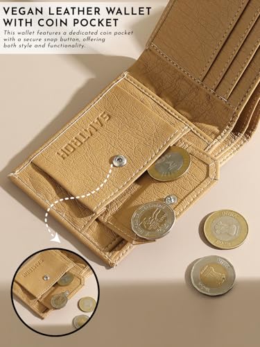 Image of SAMTROH Pu Leather Wallet for Men, Beige