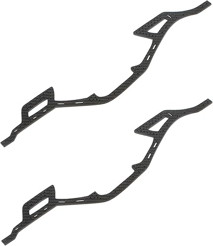 AMK Rieles de marco de chasis SCX10 de fibra de carbono gruesa de 0.138 in DIY 12.323 in Wheelbass 110 RC Crawler Body LCG Builder Kit Axial SCX10 I