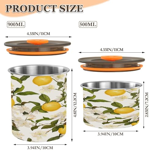 Envase de café hermético de acero inoxidable 500 ml miniatura 2