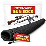 DecoyPro Extra Wide Gun Sock - Soft Gun Case Sleeve With ID Tag for Rifles with Scopes – Shooting...