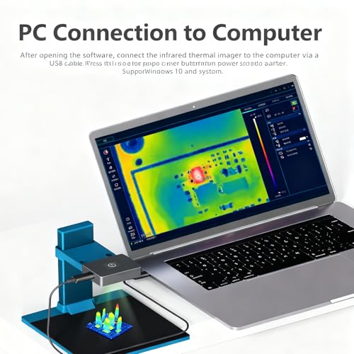 Analizator termowizyjny, kamera na podczerwień PCB z obiektywem makro, testowanie wysokiej/niskiej temperatury, regulowana wysokość obiektywu, rozdzielczość 256 x 192 do diagnostyki płytek