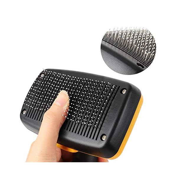 Mesee Self Cleaning Slicker Brush for Cats,Dogs Deshedding Brush,Pet Grooming Comb for Shedding,Removes Loose Undercoat Tool for Short/Long Hair,Mats and Tangled Hair(yellow) Mesee Self Cleaning Slicker Brush for Cats,Dogs Deshedding Brush,Pet Grooming Comb for Shedding,Removes Loose Undercoat Tool for Short/Long Hair,Mats and Tangled Hair(yellow)