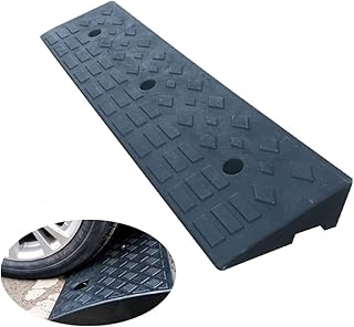 39.4" Loading Rubber Curb Ramp Heavy Duty Loading Rubber Dock Rubber Curb Ramps Car Slope Ramp 20Ton