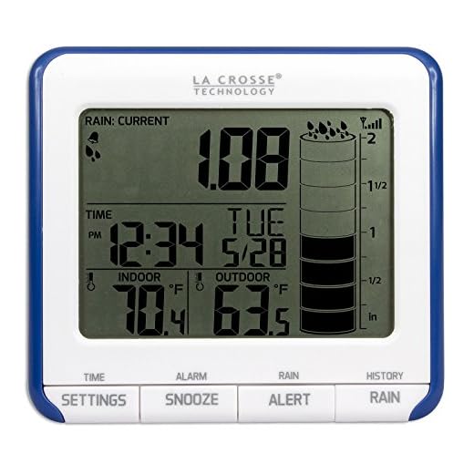 La Crosse Technology 724-1710 Wireless Rain Gauge Weather Station with Thermometer