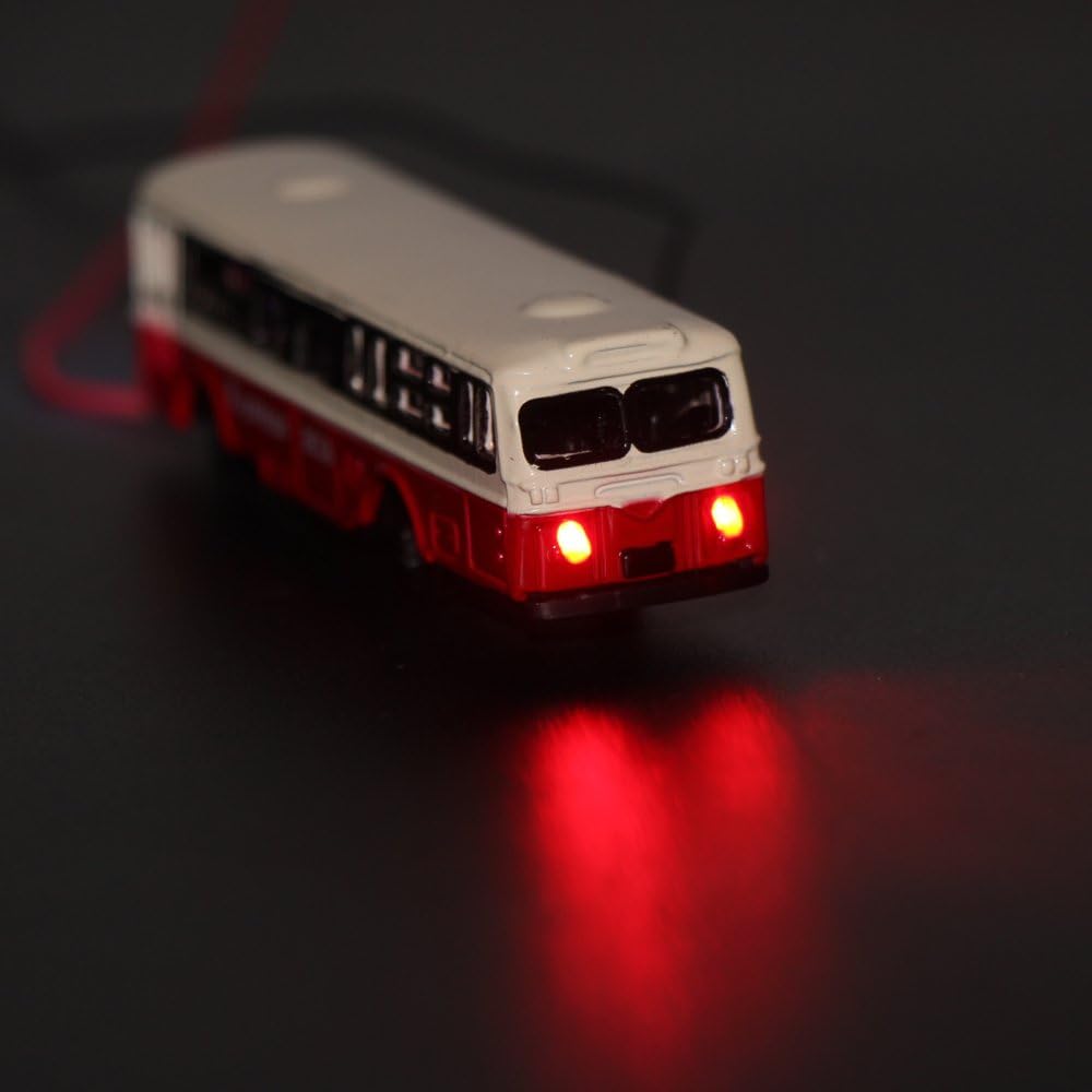 EBS15002 4pcs 1:150 Model Lighted Cars Bus with 12V LED Lights for Building Layout Diecast New
