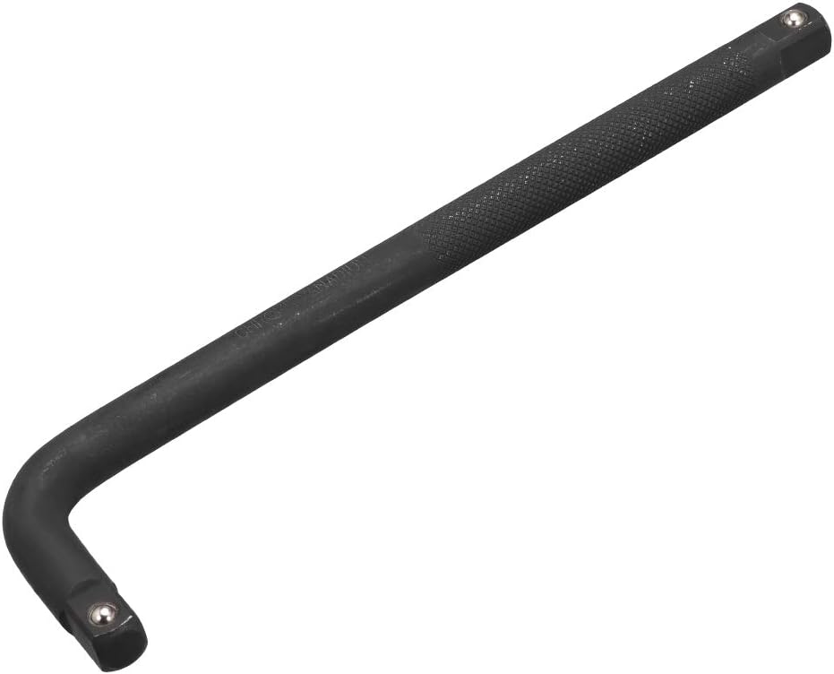 uxcell Socket Wrench, 1/2" Drive Square End L Shape Extension Handle (250mm Long)