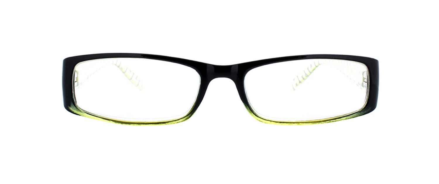 Select-A-Vision Dog Bone Rectangular Reading Glasses w/Paw & Bone Design, Green, +2.50