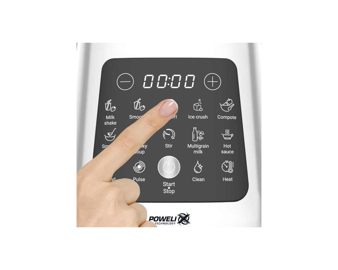 Moulinex Perfectmix Cook, Blender chauffant haute performance, 10 programmes auto, Recettes chaudes et froides, 1 400 W, panier vapeur, LM83SD10