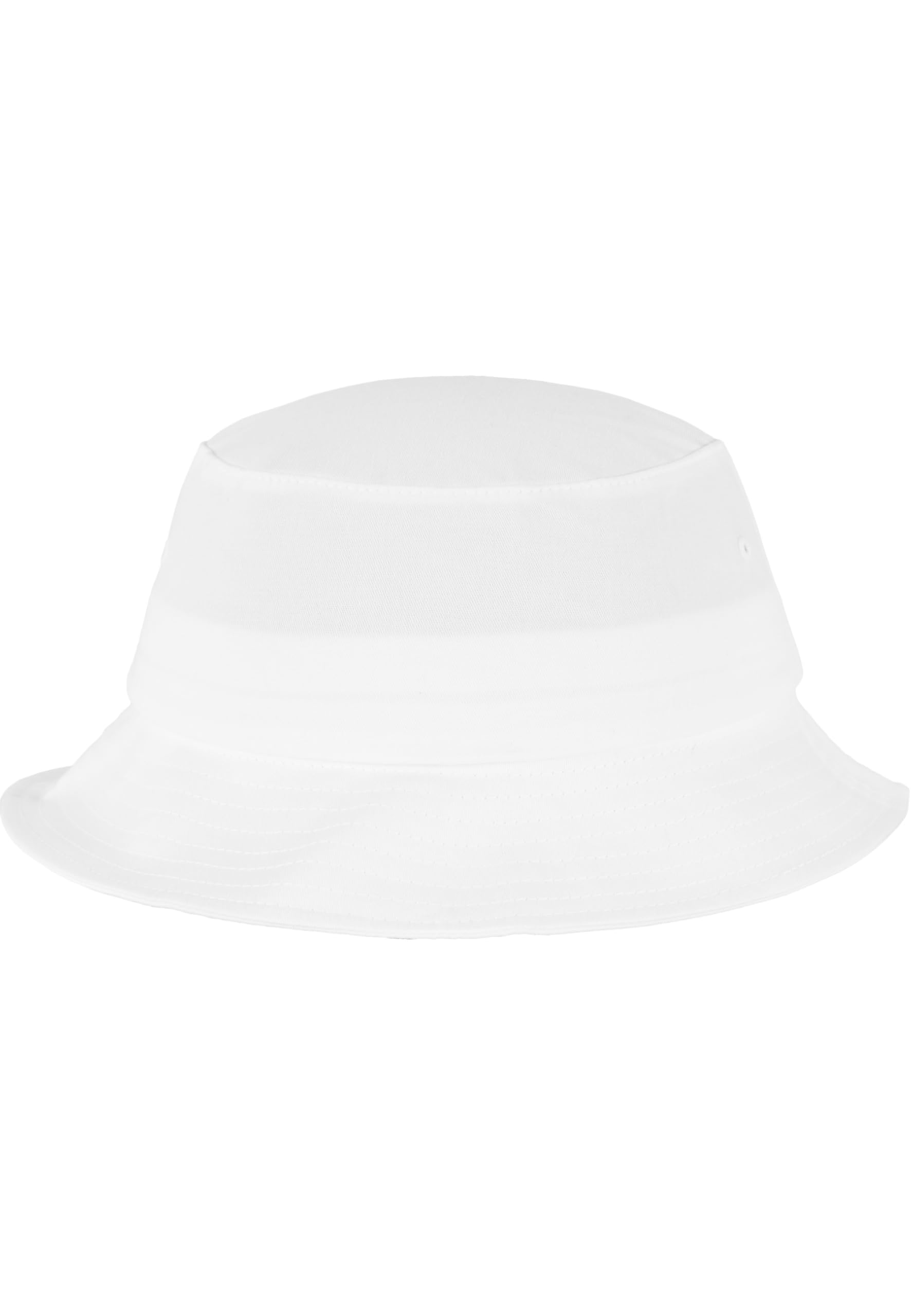 Flexfit Cotton Twill Bucket Hat - Unisex Anglerhut für Damen und Herren, einfarbig, mit patentiertem Flexfit Band, Farbe Weiß, one size