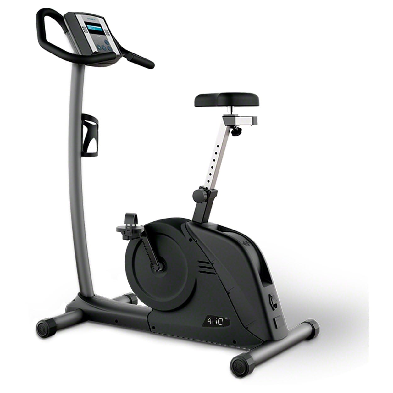 Ergo-Fit Ergometer Cycle 400, Schwarz-Weiß - Fahrradergometer, Stationärrad - Pedal-powered (non-electric), Gangschaltung, LCD oder LED, Schwarz-Weiß