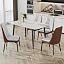 White Table+light Grey/Brown Chairs