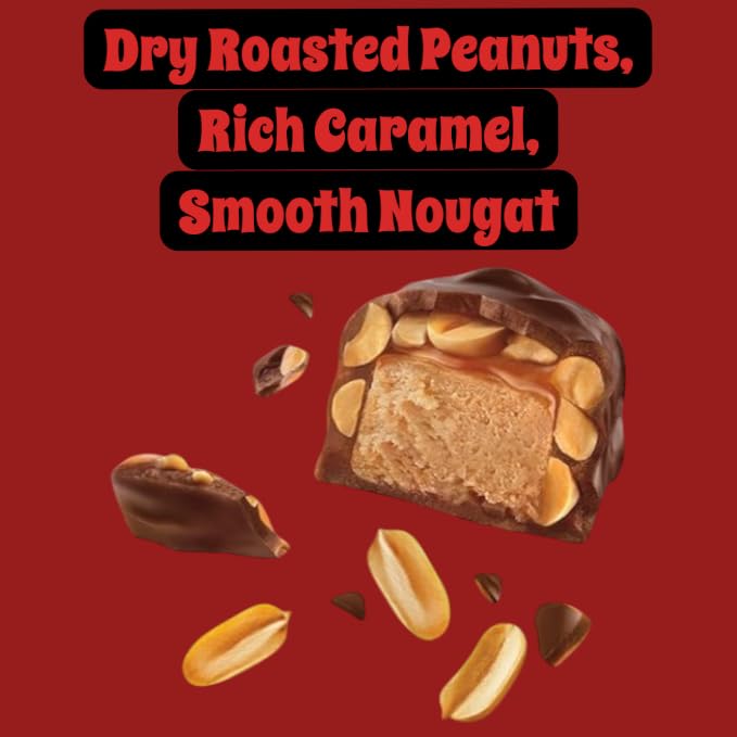 Babie Mini Candy Bars -2 lbs UnWrapped Mini Candy Bars Bulk Bag - Perfect for Parties, Office Snacks, and Gifting - Delicious Chocolate, Caramel, and Peanuts(32 oz)