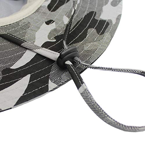 Wide Brim Camouflage Beach Sun Hat Men & Women Upf 50+ Uv Protection Summer Fishing Hat Safari Boonie Hat #TOP6