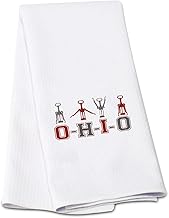 G2TUP Funny Kitchen Towels, Ohio State Flour Sack Dish Towel, White Hand Towels Kit Printed with Funny Sayings, Perfect Housewarming Gift New Home (Ohio State Flour Sack KT)