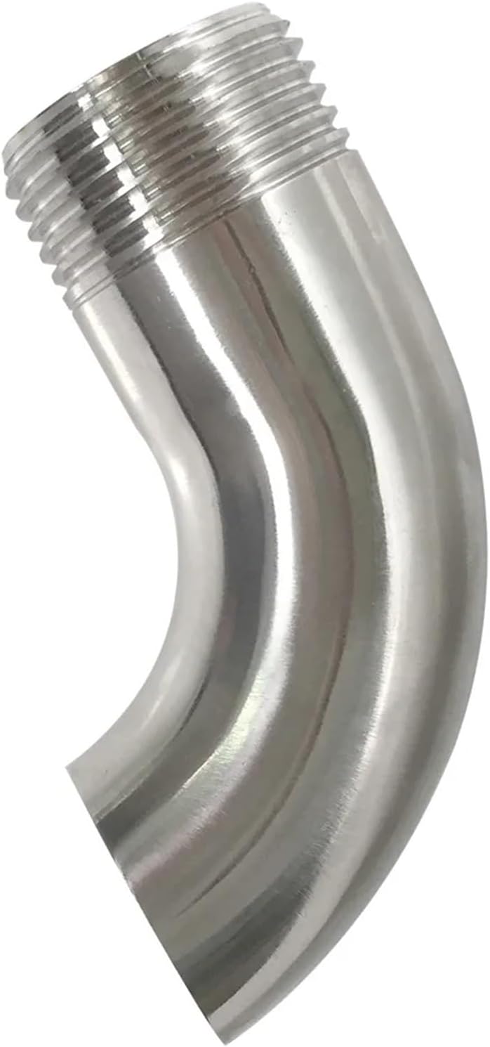 19/25/32/38/48/48/57/63/76mm Pipe Outer Diameter Butt Weld x 1/2" 3/4" 1"- 2-1/2" BSPT Male Sanitary Fitting 90 Degree Elbow SUS304 (Color: 304, Size : 45mm OD-DN40 Male)