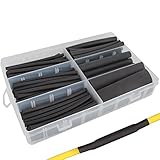 117 pcs 3:1 Dual Wall Adhesive Heat Shrink Tubing kit, 6 Sizes(Dia): 1/2