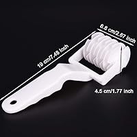 Vista 3 de EORTA - Juego de 2 rodillos de celosía para decoración de plástico, corteza de masa, pizza, horneado, herramienta de grabado en relieve por EORTA