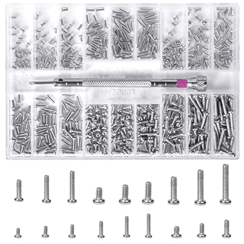 Trousse assortie 500 mini vis, 18 types vis Phillips micro, kit réparation téléphone montre