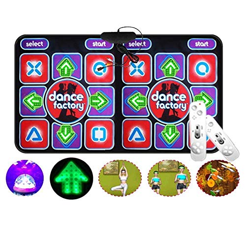 Tanzmatte, Double 3D, Yoga Eltern-Kind-Spielekonsole, LED-Massagetastatur, TV- und USB-Anschluss, Familie 113