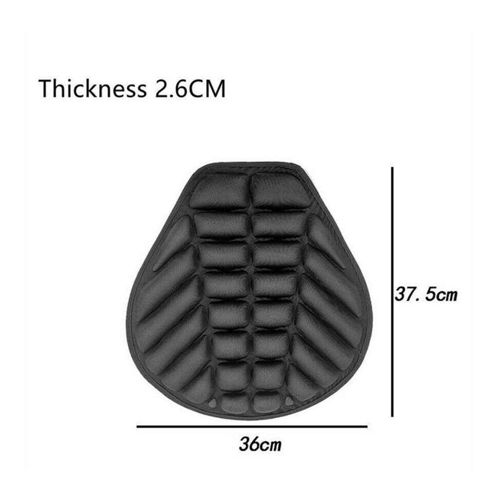 Coussin D’Air Moto Gonflable Universel – Soulage Pression & Chocs, TPU + Lycra, Confort Longue Distance, Antidérapant