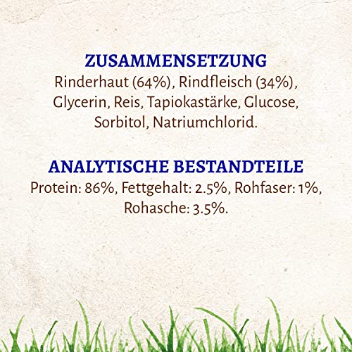 8in1 Delights Beef Knochen L - gesunder Kauknochen für sensible große Hunde, hochwertiges Rindfleisch eingewickelt in Rinderhaut, 1 Stück