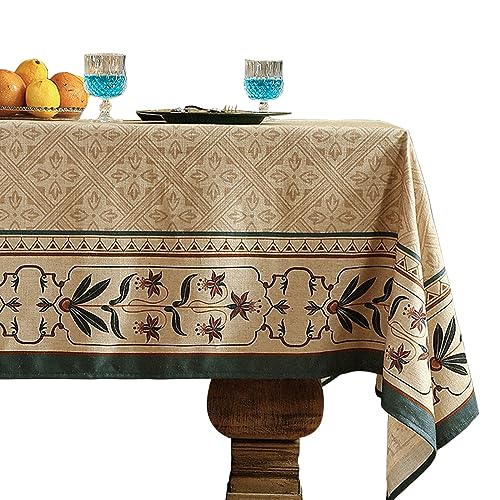 patdrea Designer French Linen Tablecloth,Rectangular,87"x55"-Fram